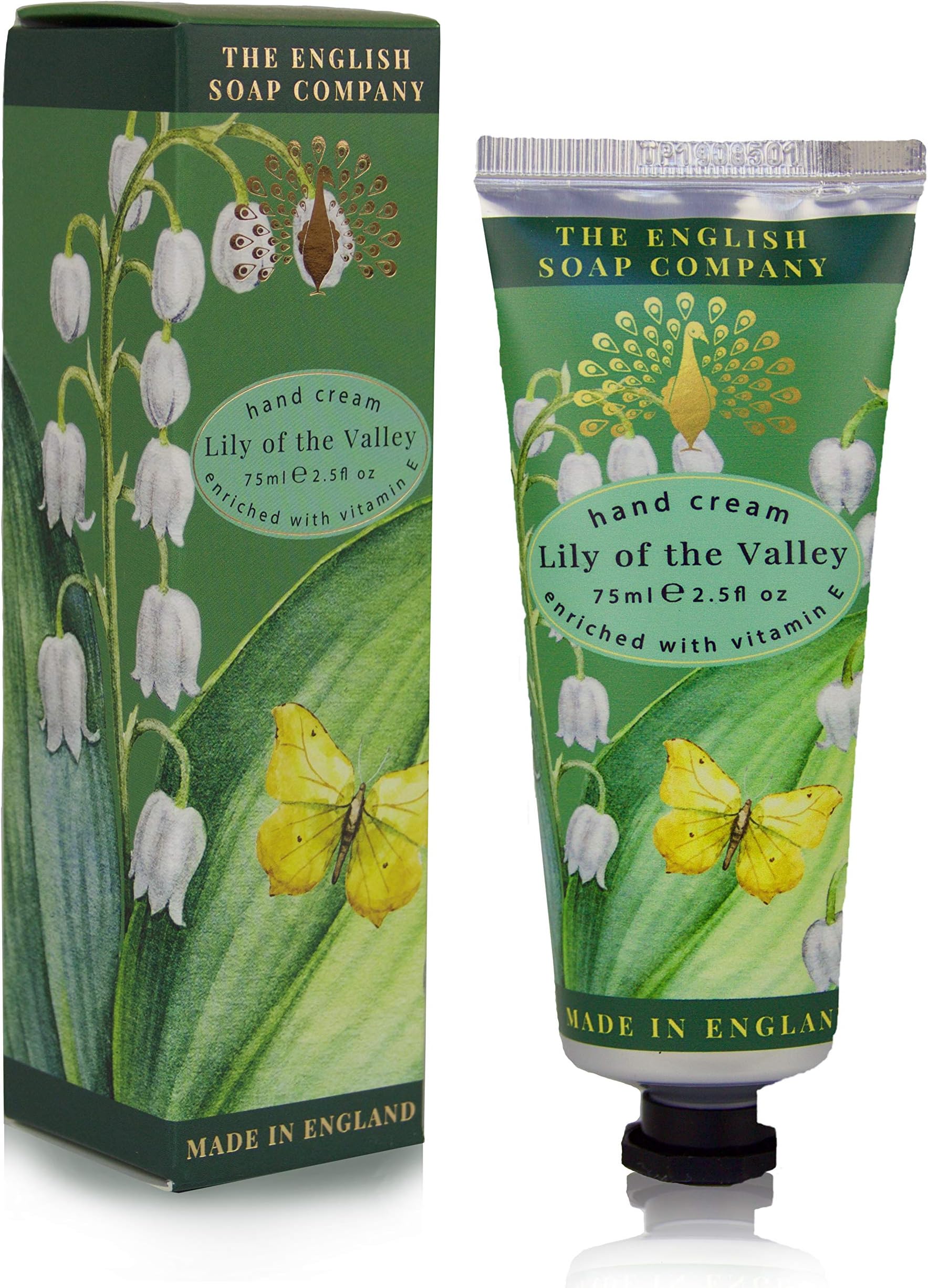 The English Soap CompanyHand Cream, Lily Hand Cream, Moisturising Hand Cream for Men and Women, Lily of the Valley Scent 75ml