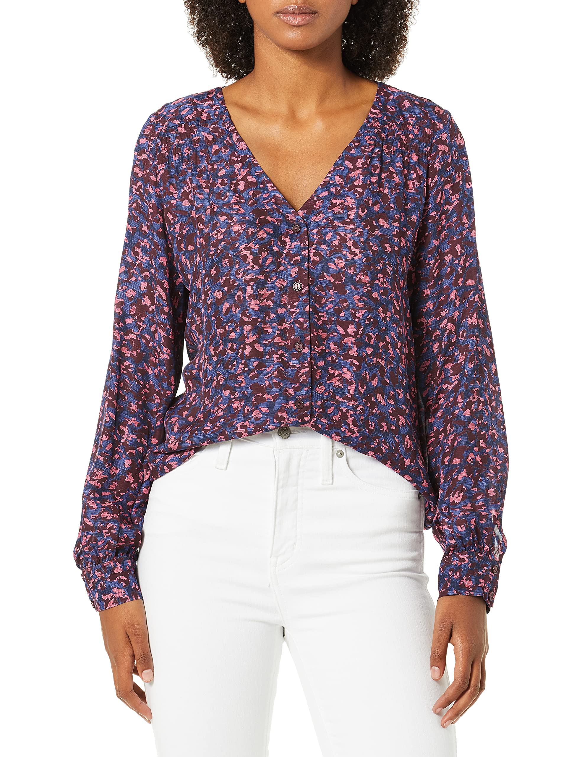 ParkerWomen's Sachi Long Sleeve Button Front Blouse, Tanzanite, L