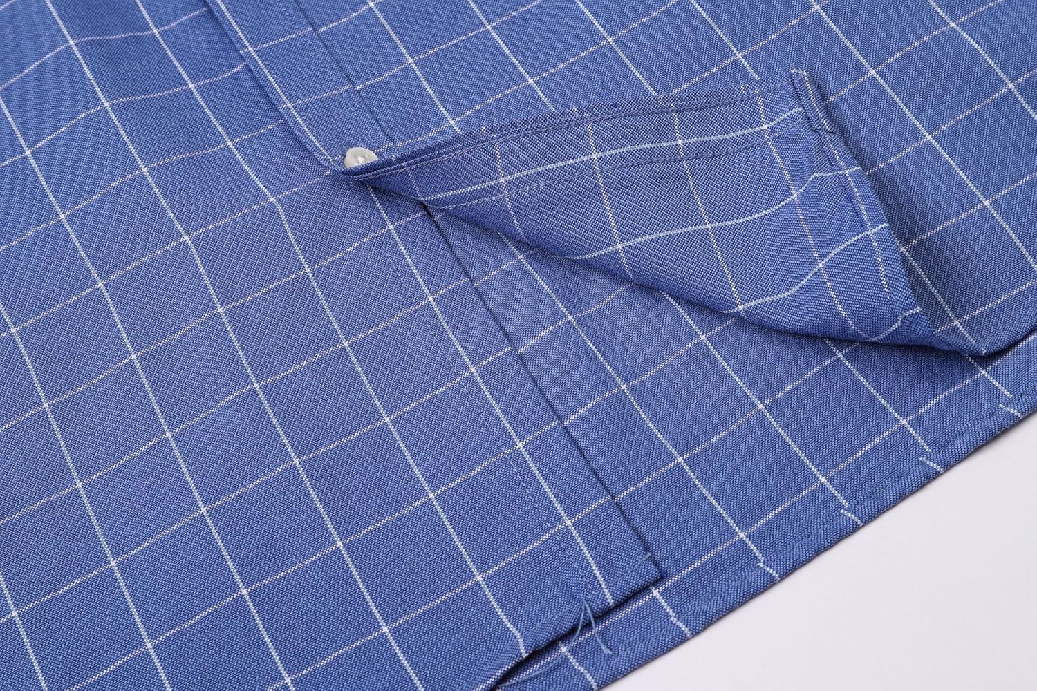 Cromoncent Mens Long Sleeve Oxford Button Down Shirts Casual Dress Shirt for Men,100% Cotton,Plaid/Stripes Shirts - Image 4