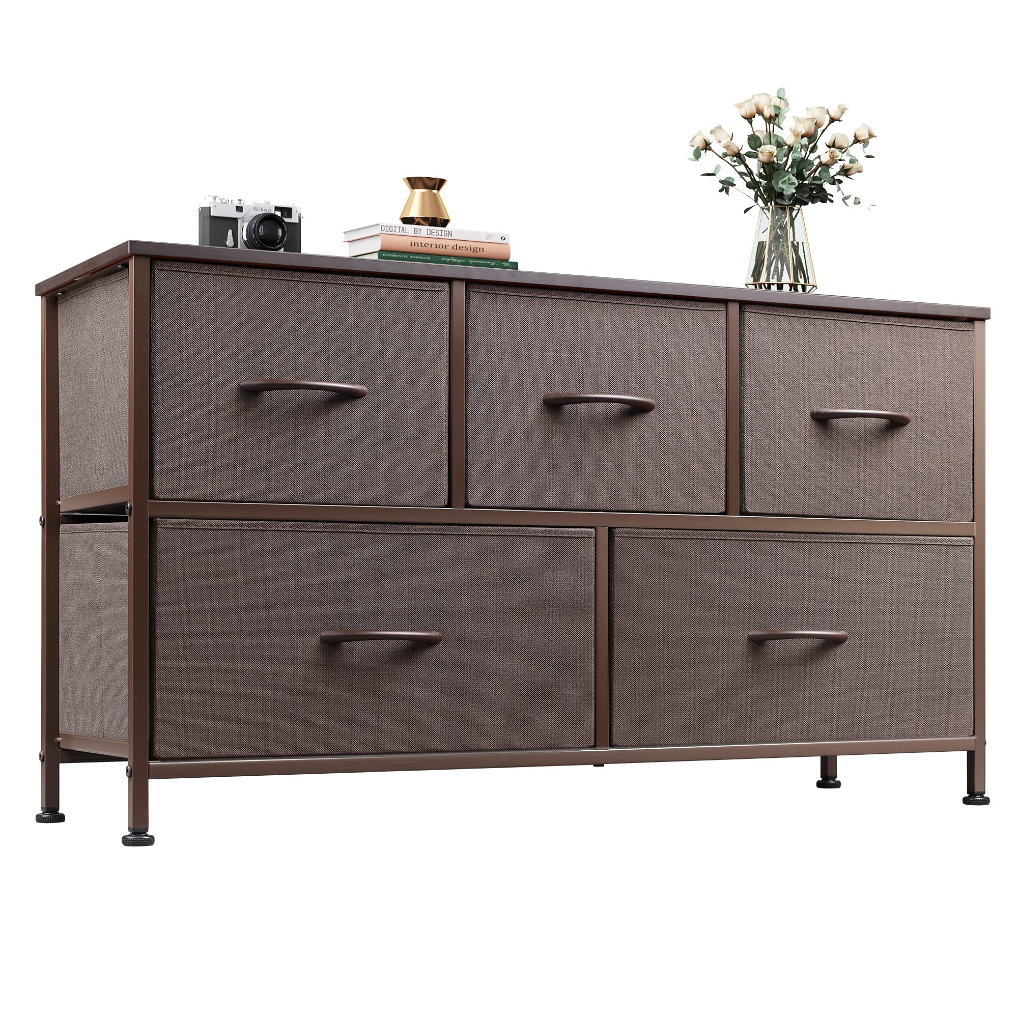 Buy WLIVE Dresser for Bedroom with 5 Drawers, Wide Chest of Drawers
