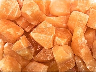 Fantasia Materials: 18 lbs Large Premium Grade Orange Calcite Rough Stones from Mexico – 1.75” to 2.75” Average