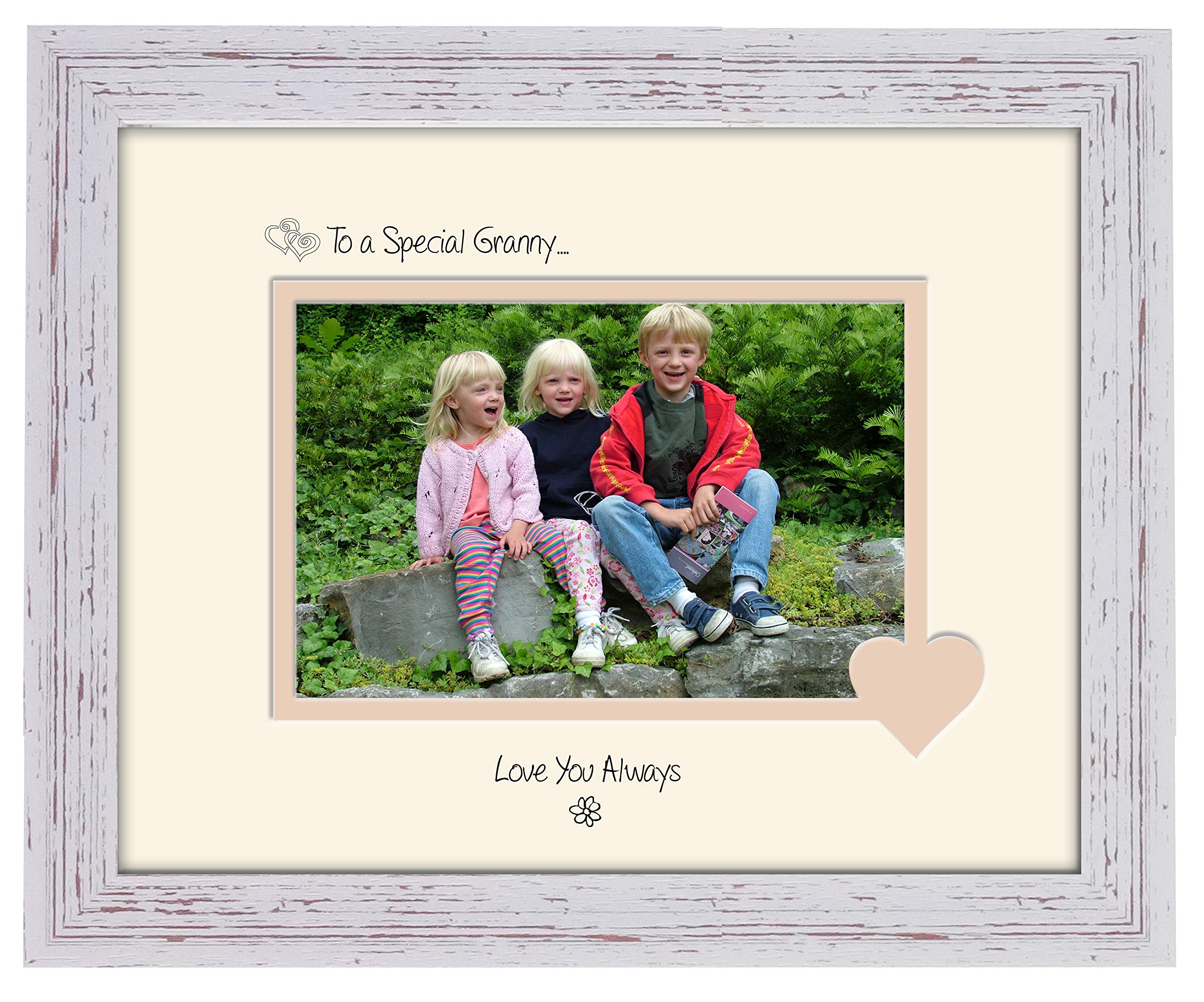 Photos In A Word Shabby Chic Frame Cream Mount Beige Inside Granny Photo Frame Special Granny Love You Double Mounted Quality Gift (Shabby Chic Frame Cream Mount Beige Inside)