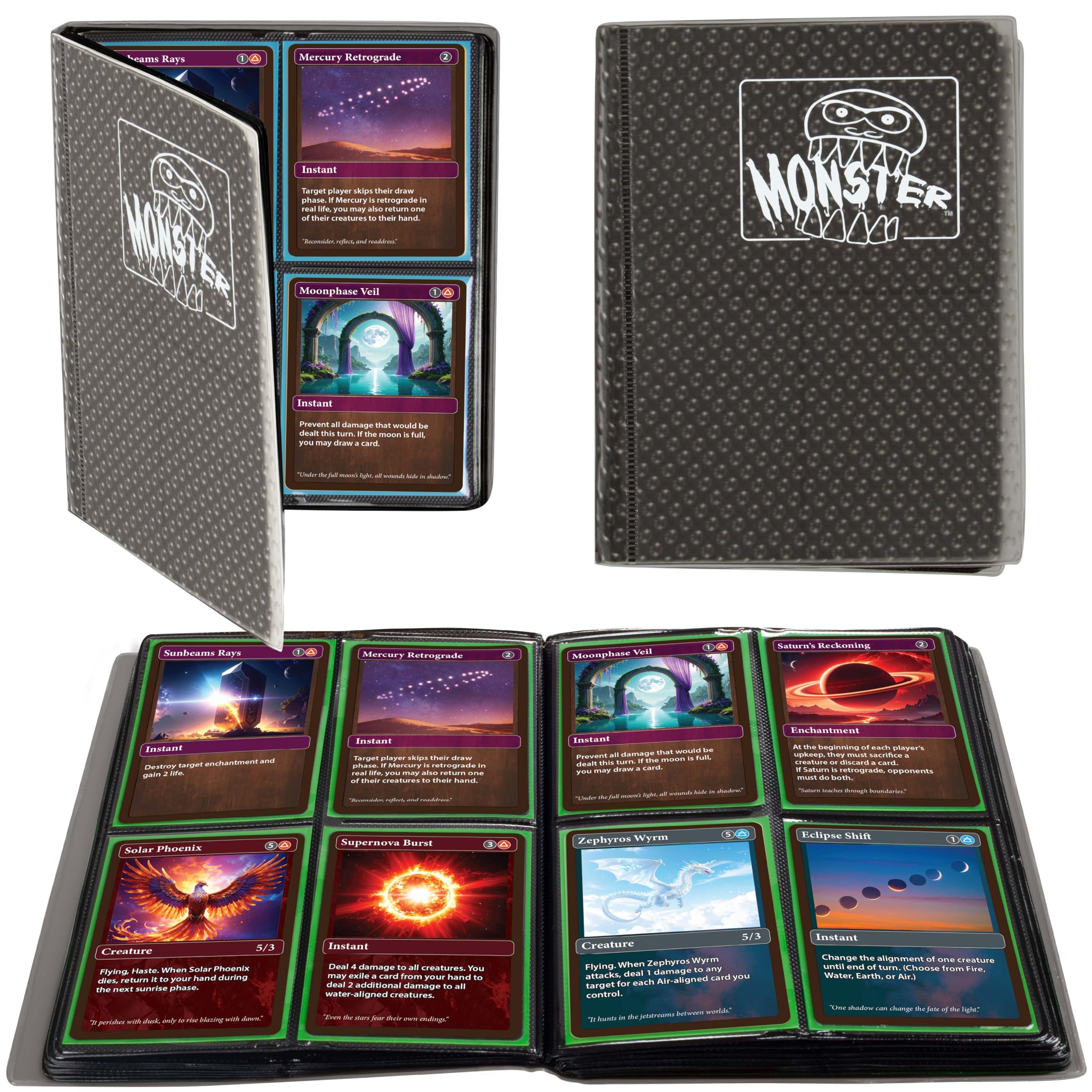 monster trading card binder Amazon.com: Monster 4 Pocket Trading Card Binder