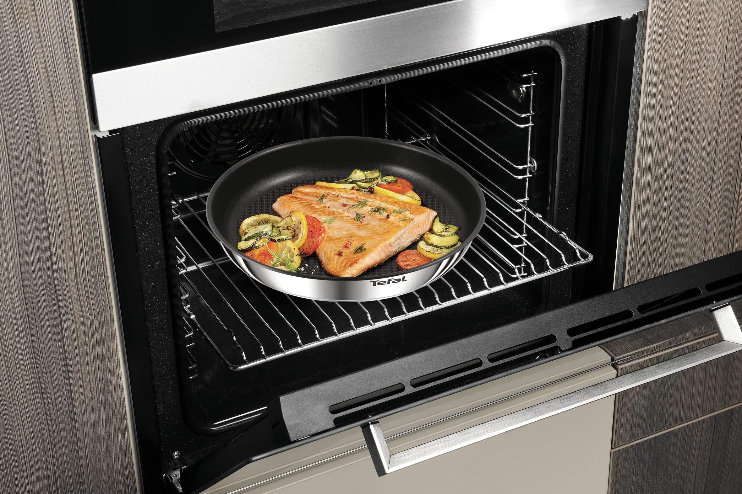 Tefal Ingenio Emotion Induktions-Bratpfannen-Set, antihaftbeschichtet, Edelstahl, 4-teilig, L897S474