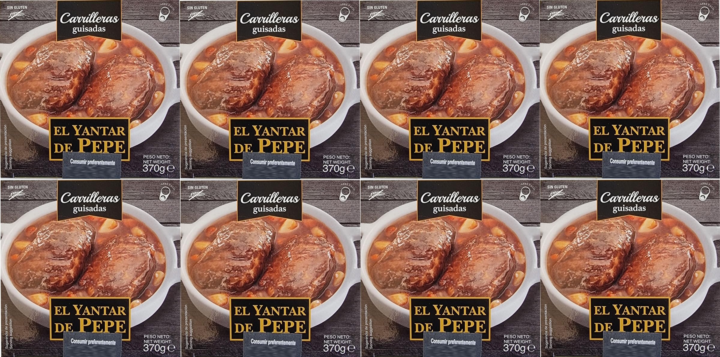 Genérico Carrilleras guisadas Yantar de Pepe, 370 g, [PACK 8 UNIDADES]