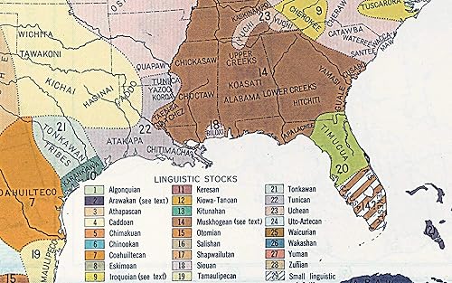 Miniatura 9 de 1650 tribus nativas americanas de Estados Unidos mapean idiomas indios, póster de acciones lingüísticas, póster histórico sin marco, decoraciones de