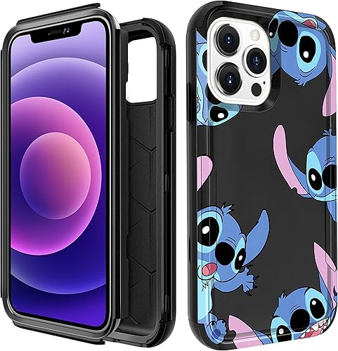Miniatura 1 de Oqplog Funda de teléfono resistente para iPhone 13 Pro Max de 6.7 pulgadas para niñas, niños, mujeres, niños, linda cubierta dura de triple capa de