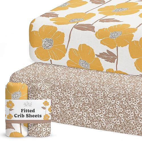 Miniatura 9 de Funda para cambiador de bebé, paquete de 2 unidades para niños, niñas (aeroplanos y nubes de acuarela), sábanas bajeras de primera calidad, funda