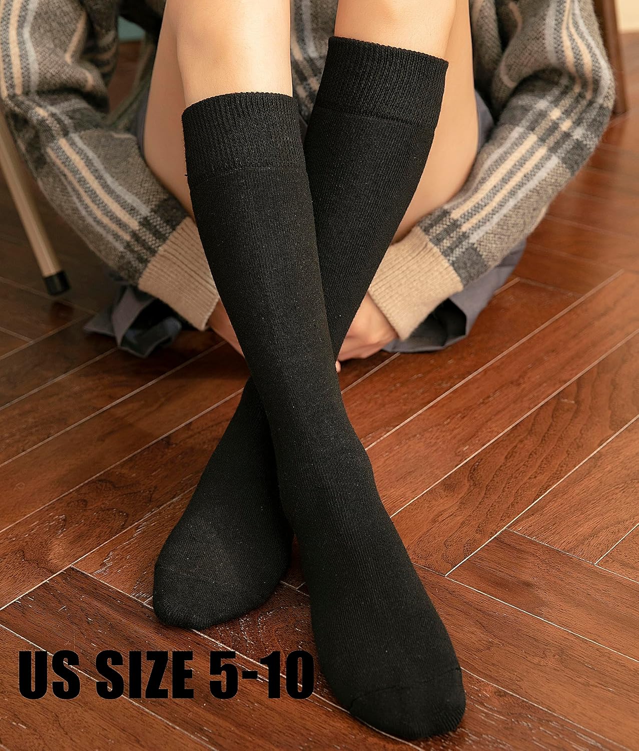 Warm Knee High Socks for Women-Thermal Cotton Cushioned Socks For Hiking,Work,Skiing,Gifts