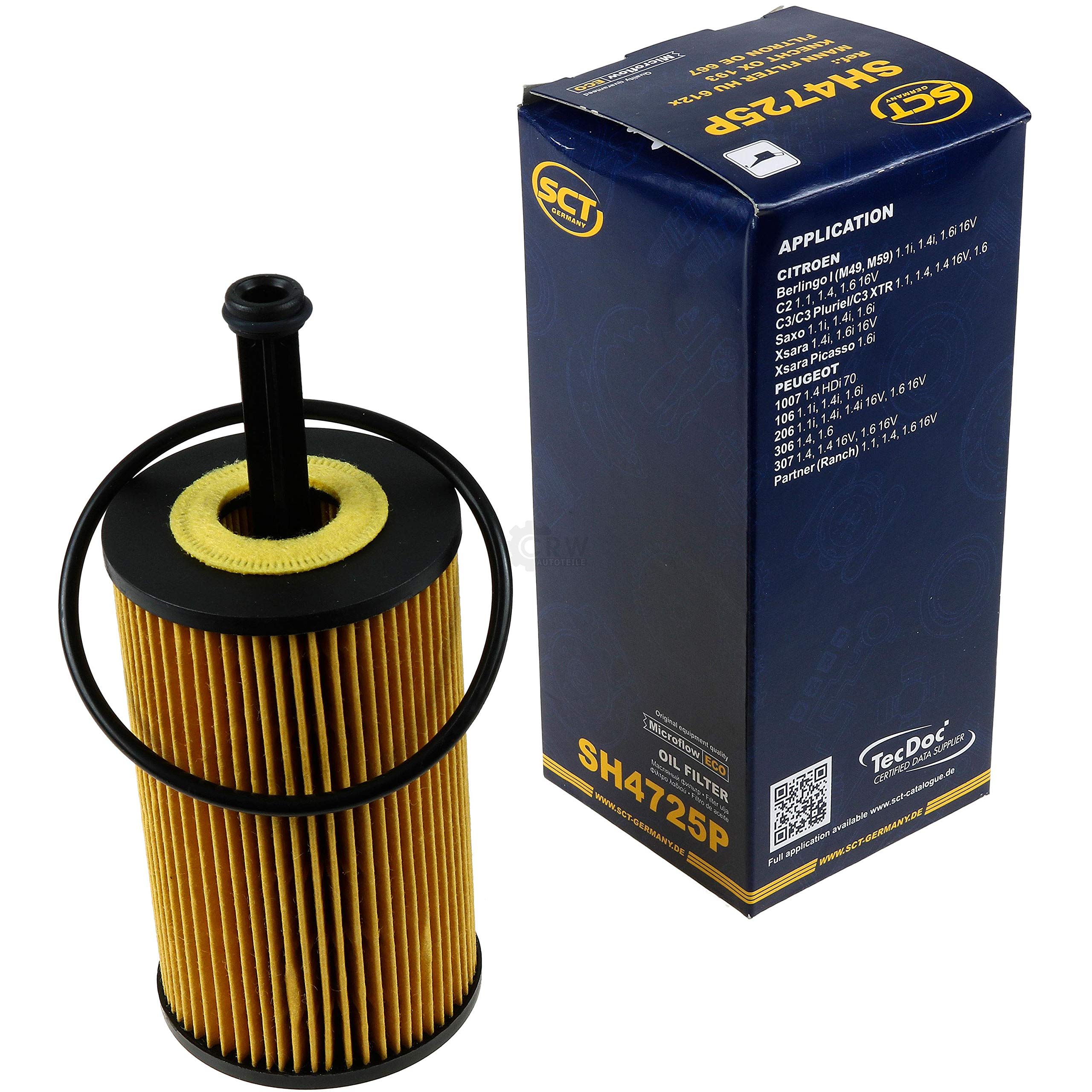 QR-Parts Set 85485000 SH 4725 P 10 filtros de aceite originales SCT