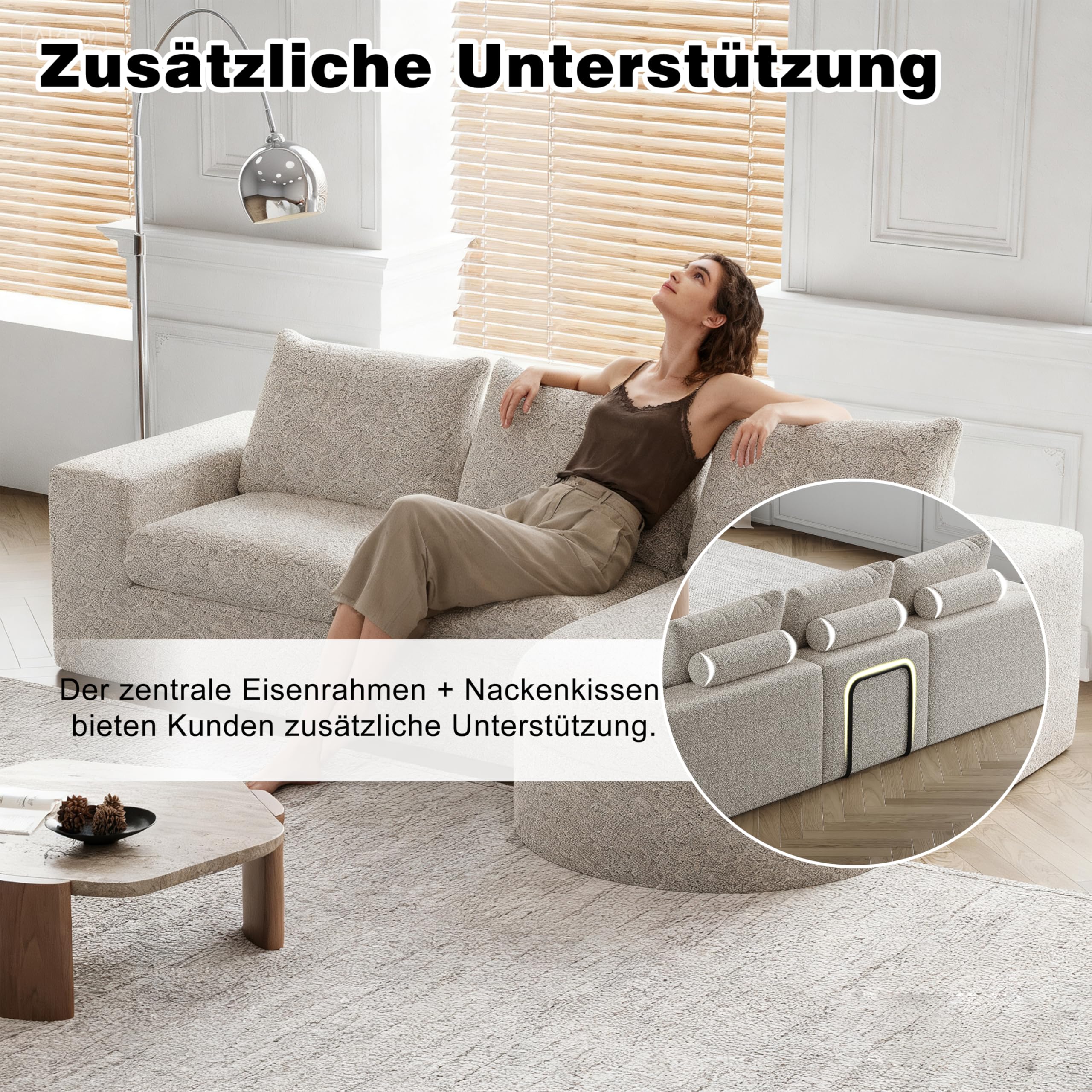 Destny Lgstoel BOLVAR Polyrotan, Met Weltjes, 200x70x34 Cm Verstelbaar Semp Zonder Kussen Beige