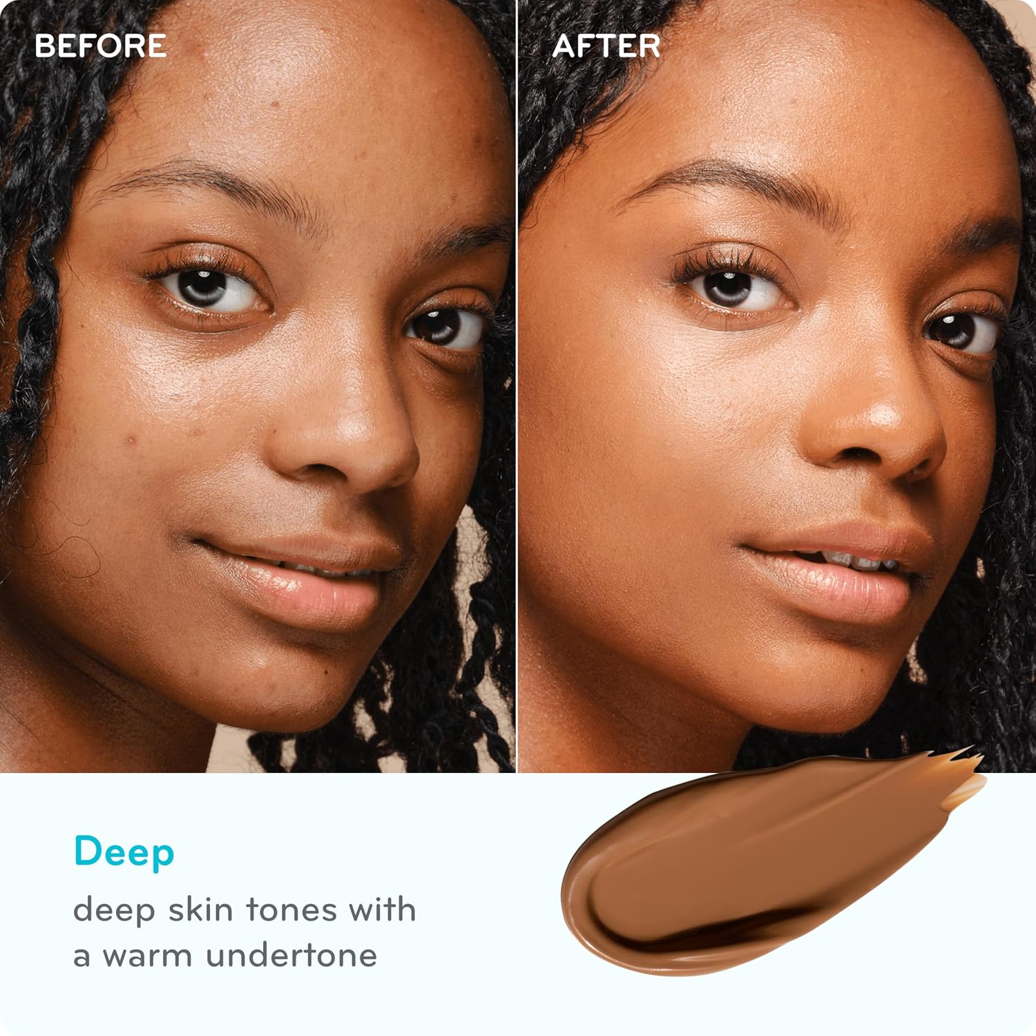 pūrlisse Ageless Glow Serum BB Cream SPF 40 - Glowy Tinted Moisturizer with SPF - Korean Skin Care Formula with Vitamin C & Bakuchiol to Firm, Brighten & Even Skin - Deep (1.4 oz)