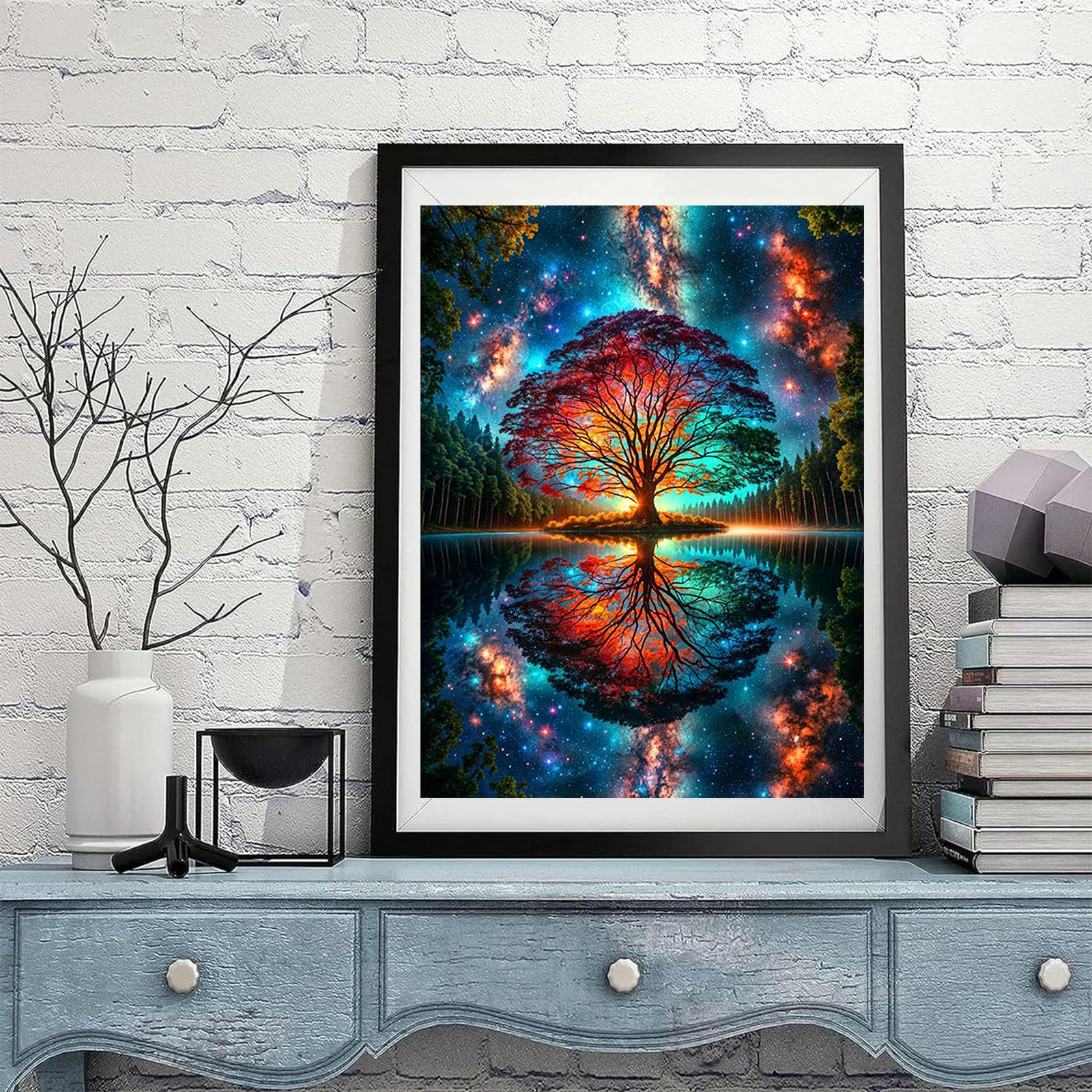 DIY Paint by Numbers for Adults Tree of Life Canvas Oil Painting Kit for Adults Tree Craft Art Painting Kit Acrylic Pigment Drawing Paintwork for Gift Home Wall Decor 12x16 inch (Without Frame) - Image 4