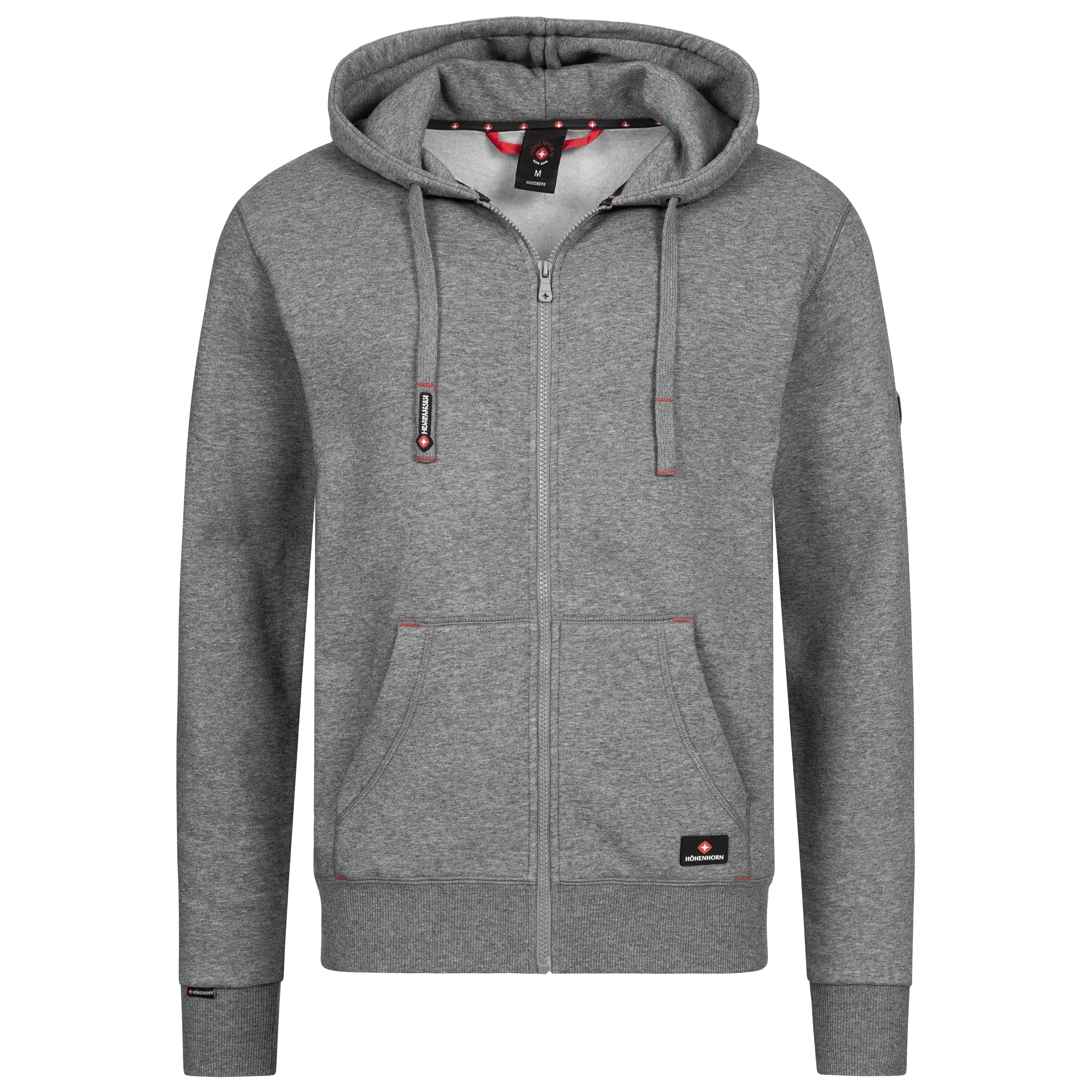 Höhenhorn Woodberg Men's Hoodie Pullover Sweatshirt Hoodie, darkgray, M