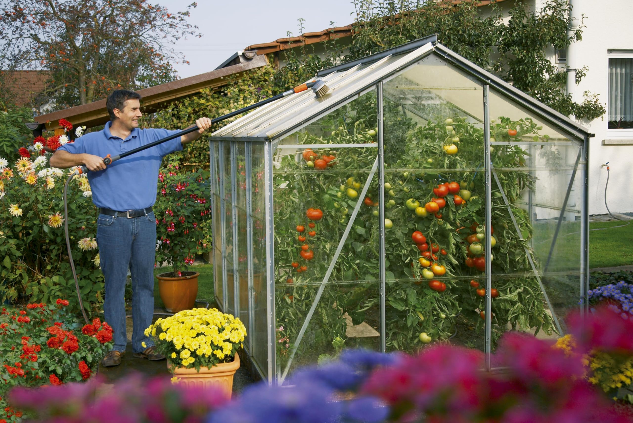 Mango de Agua telescópico GARDENA: Mango telescópico Conductor de Agua para los Dispositivos de conexión Cleansystem de GARDENA (5554-20)