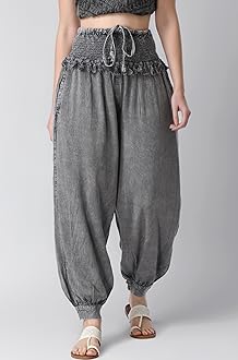 Purpura Women's Harem Pant | Patiala Pants | Afghani Salwar | Free Size