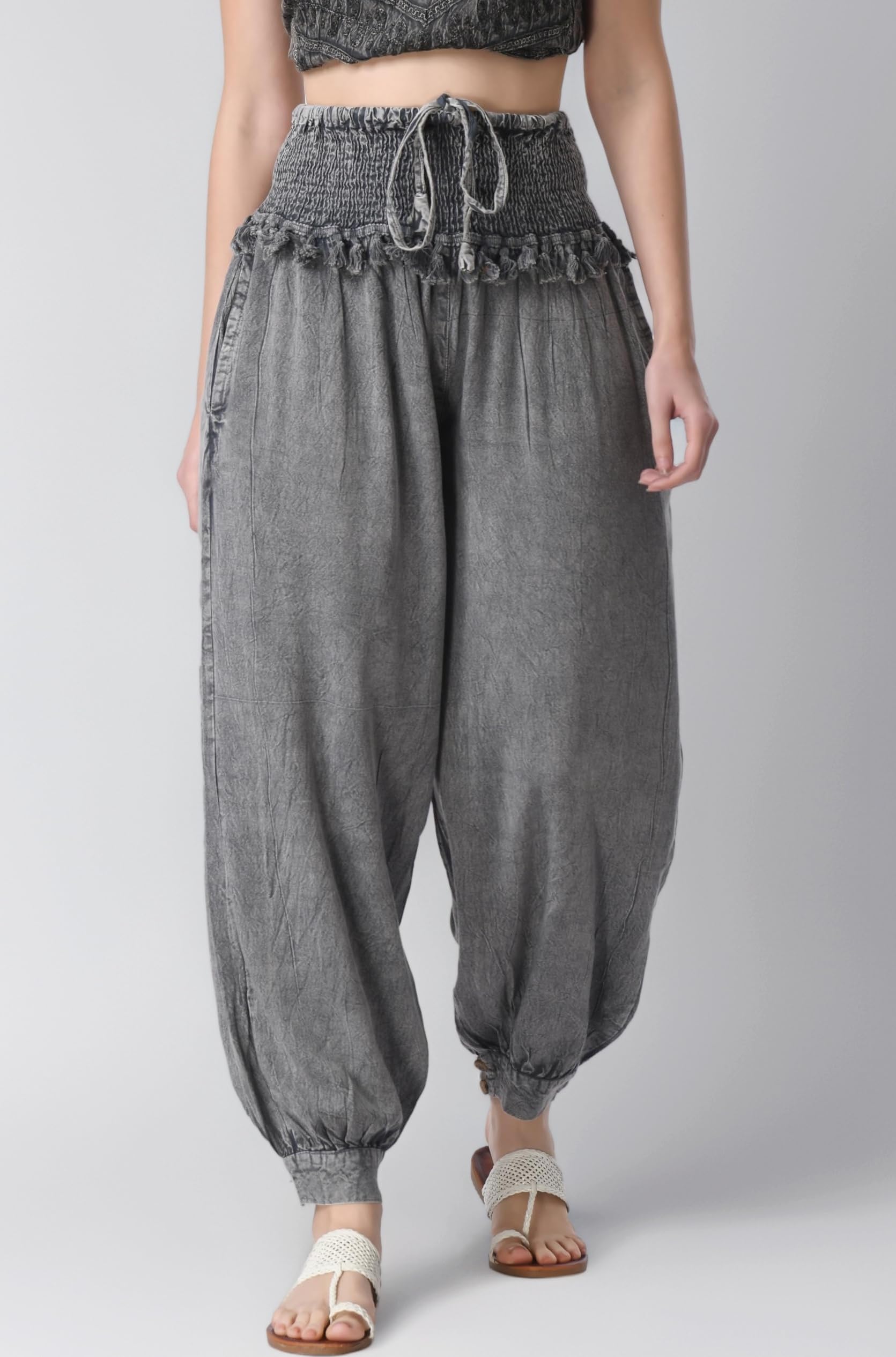 Purpura Women's Harem Pant | Patiala Pants | Afghani Salwar | Free Size