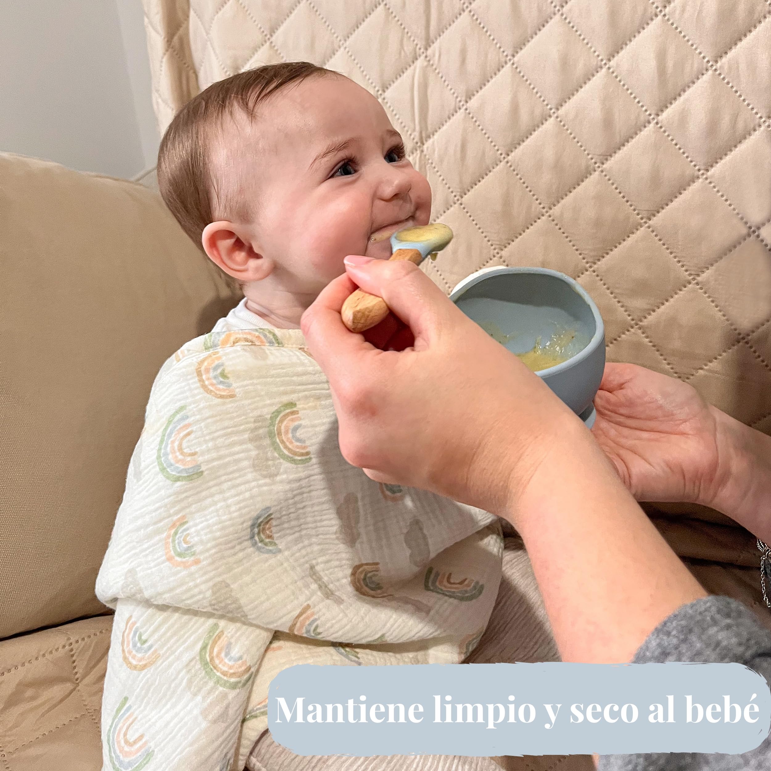 Pack de 3 Muselinas Bebé Algodón 100% Orgánico Gots 60x30cm- Gasas de Muselina Suaves y Rizo Absorbente- Salvababas Bebés Multiusos- Regalos para Recién Nacidos Niño y Niña (Verde Salvia)