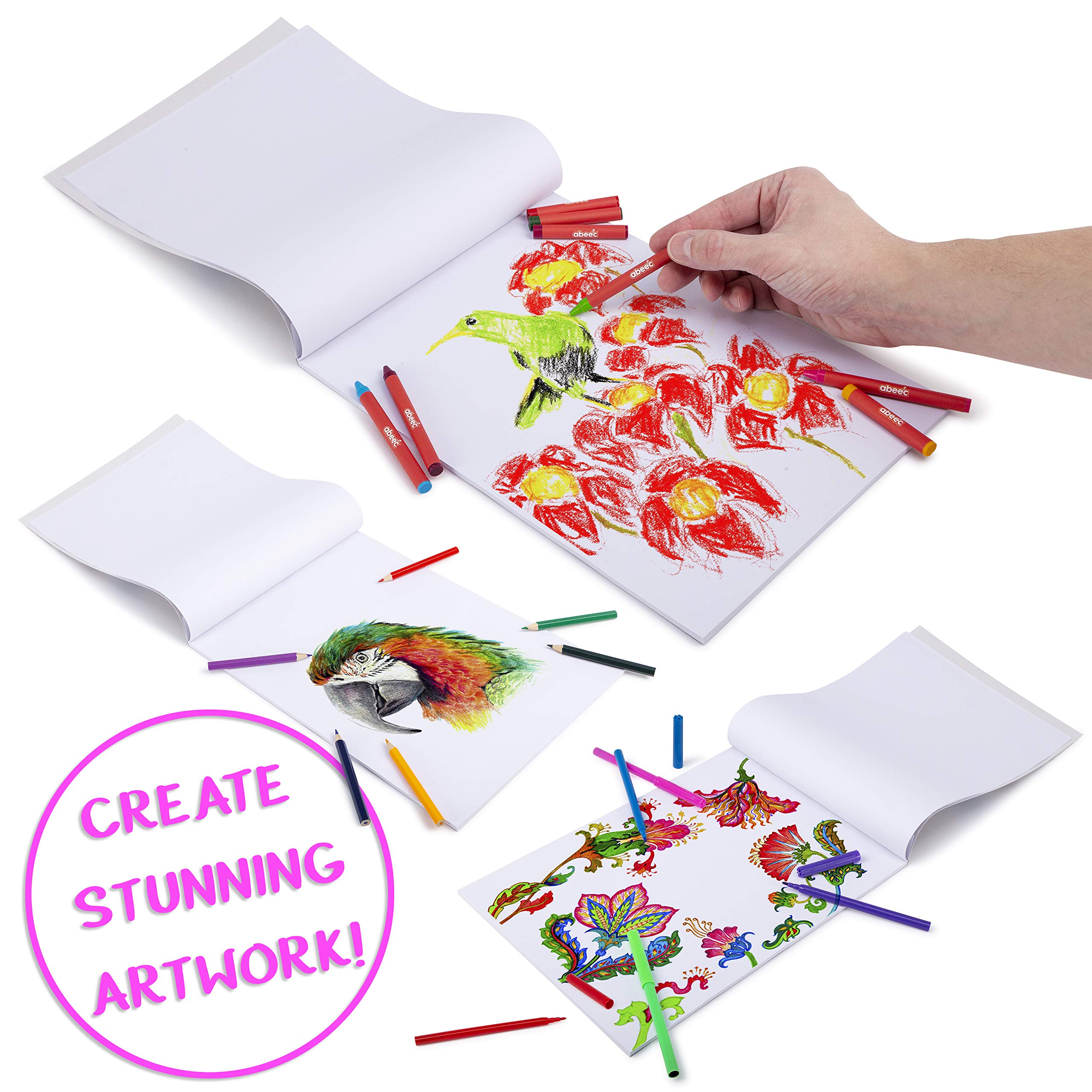 Colouring Set For Kids 90 Piece 20 x Kids Felt Tip Pens, 30 x