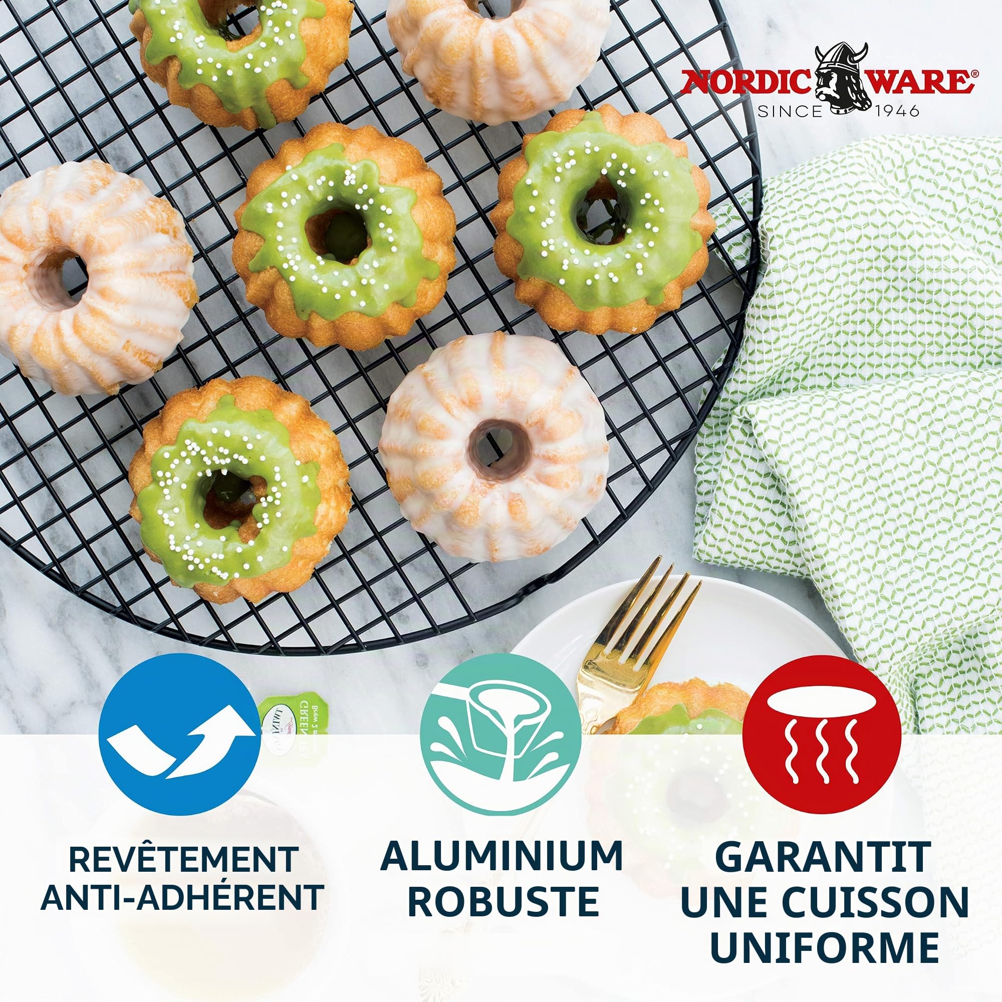 Nordic Ware Moule 6 mini Bundt® Gold