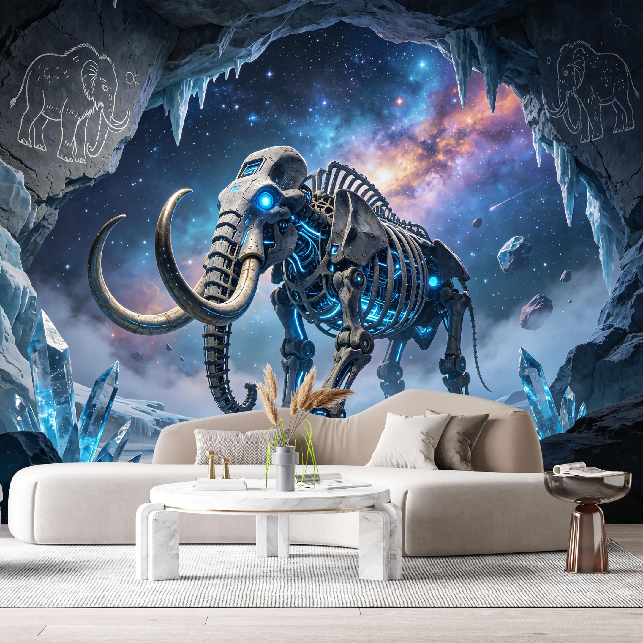 Custom Size Wall Mural Ancient Biological Mech Science Fiction Robot Futuristic Metal Armor 3D Textured SelfAdhesive Art Prints Removable Large Wallpaper Esports Game Room Studio