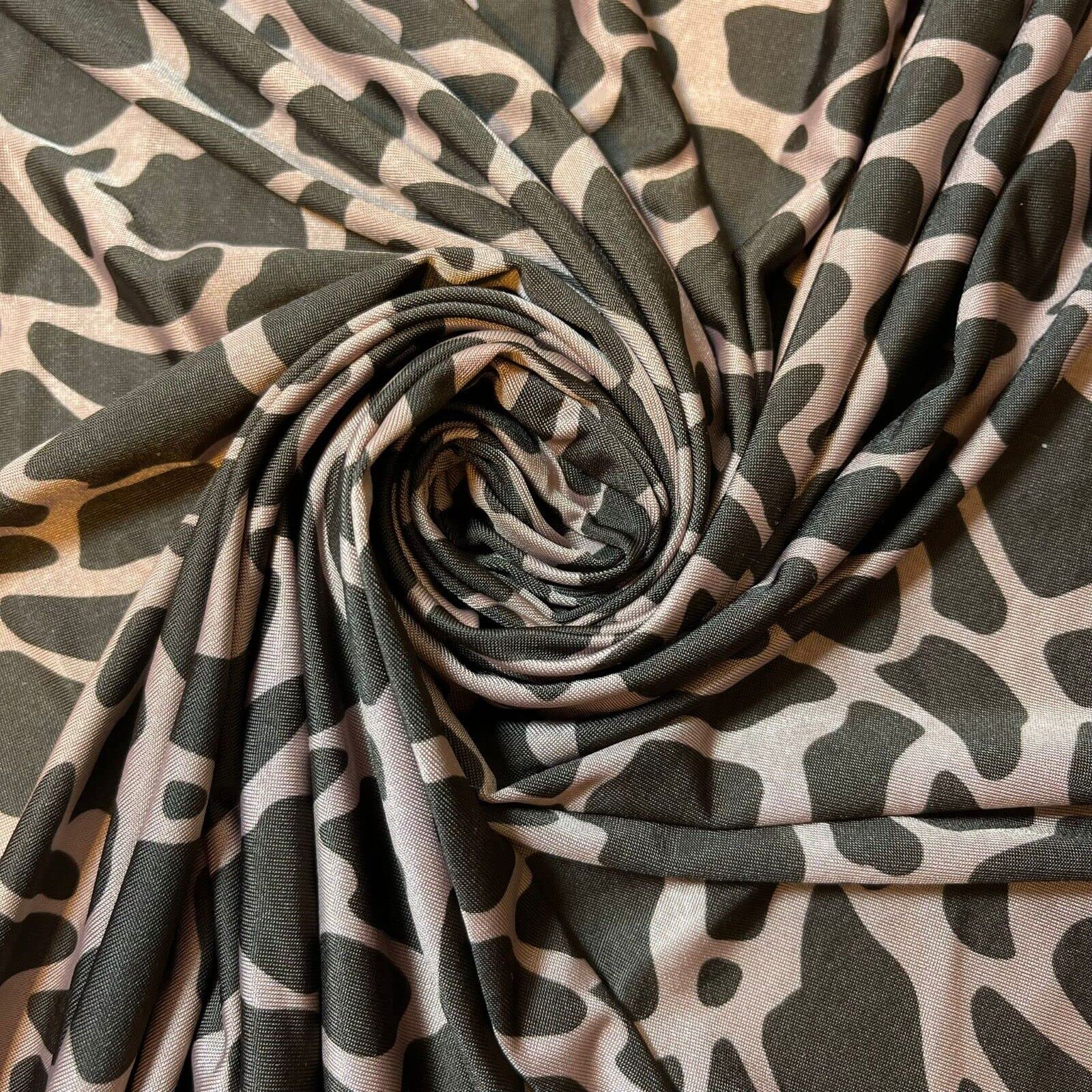 Floral Floral ITY Jersey Fabric Elastane 4-Way Stretch 58" Fashion Dress Meter (Black Leopard), Medium - Image 2