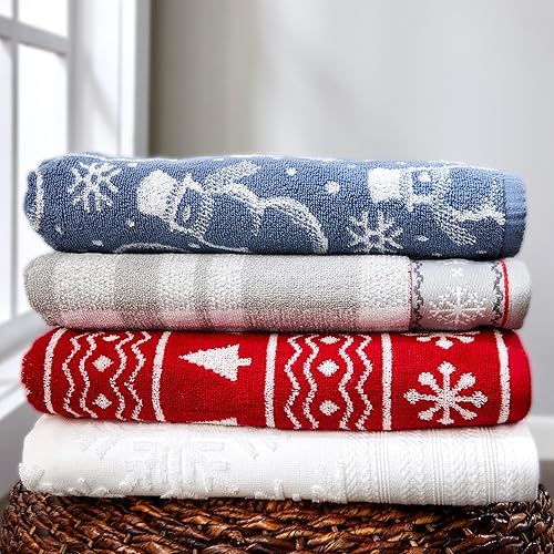 Vista 122 de SKL Home - Juego de toallas de mano Whistler a cuadros para invierno/Navidad, para baño, cocina, bar y regalo, 16 x 25 pulgadas, 2 unidades Whistler