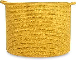 Natemia Cotton Rope Storage Basket- Nursery Bin and Toy Organizer (20”x20”x14”), Laundry Basket, Basket for Towels, Pillows and Blankets-picture-29