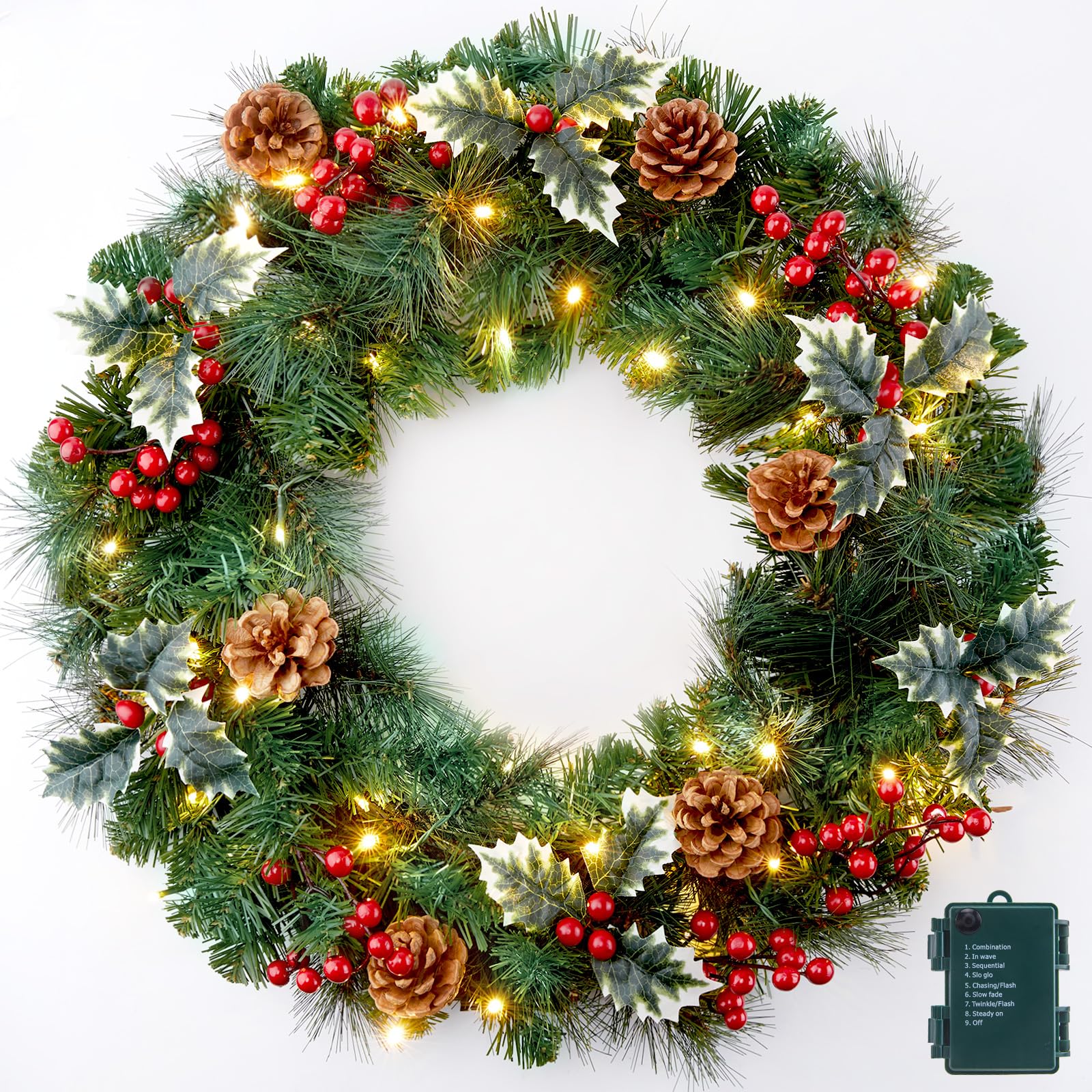 Brightown 24 in Prelit Wreath