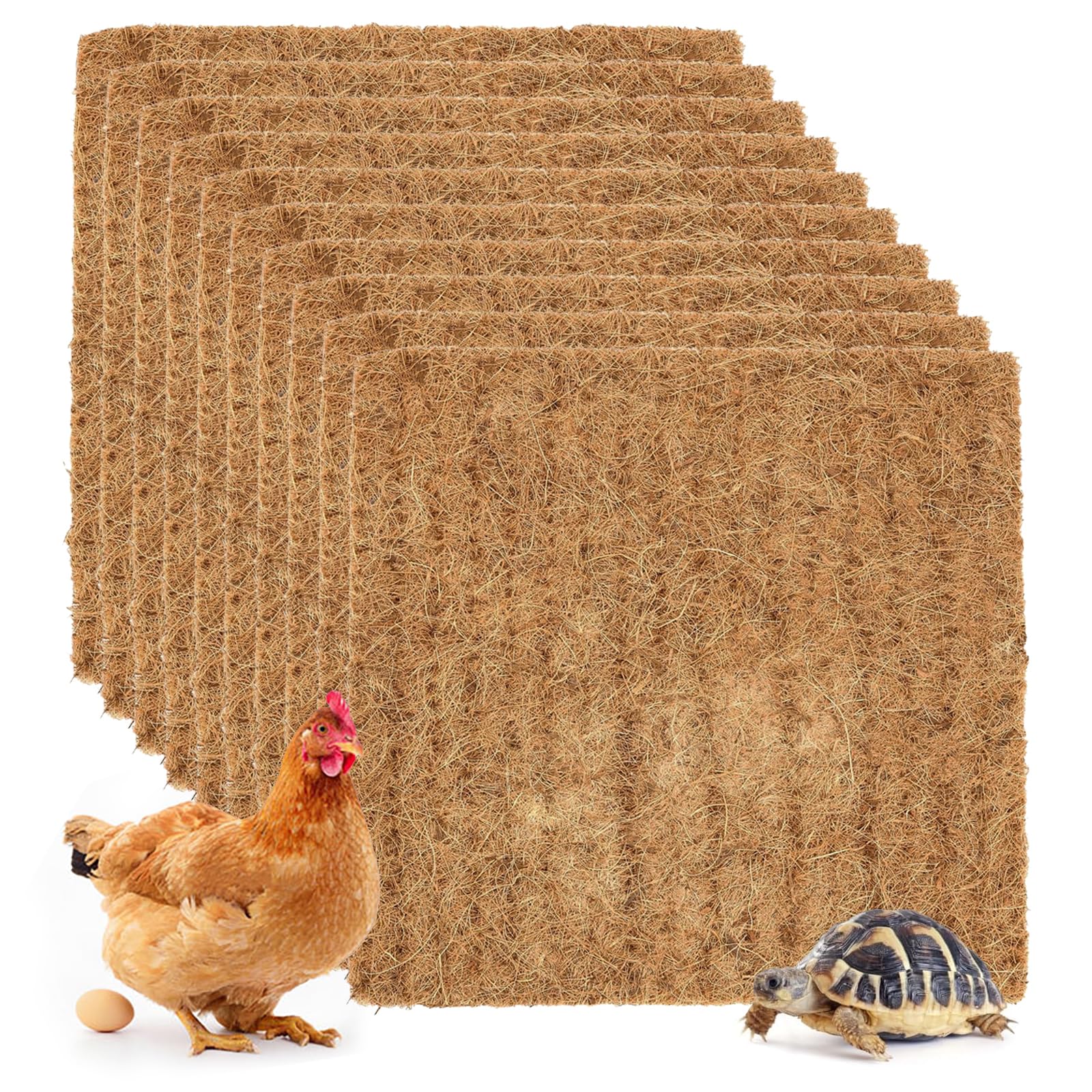 10 tappetini per nido di pollo, per pollaio, per nido, per galline, per nidificare o mantenere il calore (30 cm x 30 cm)