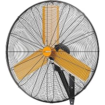 30 inch Oscillating High Velocity Wall Mount Fan, 8550 CFM Industrial Heavy Duty Metal Wall Fans, 3 Speeds, Adjustable Height and Tilt, Commercial Shop Fan for Garage, Workshop
