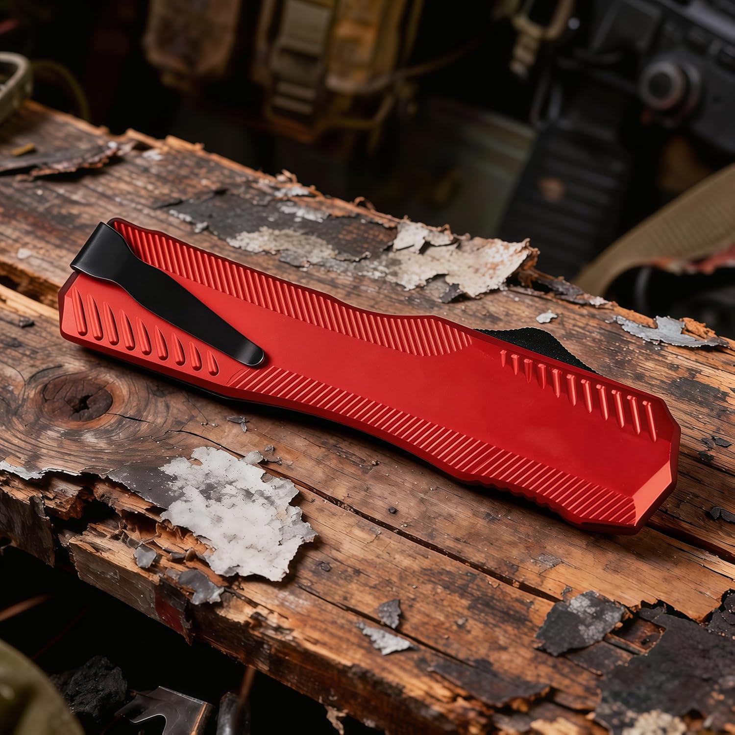 9000R EDC Knife 3.3" Cpm-Magnacut Two-Tone Reverse Tanto Blade, Cool Sharp Folding Pocket Knife, Pocketclip, for Men Women Camping Hiking (Red)