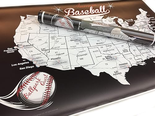 Miniatura 5 de GEOJANGO Mapa del estadio de béisbol - Regalo deportivo para los fanáticos del béisbol