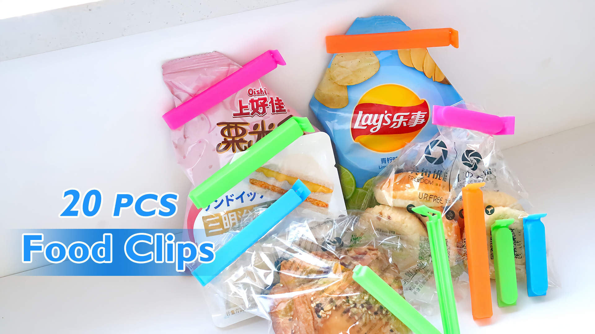 Pack 12 Pinzas De Metal Reutilizables Para Bolsas De Alimentos - 77 Mm, Acero Inoxidable, Sellado Hermético