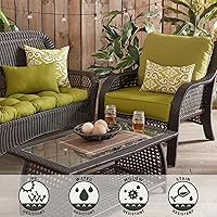 Vista 43 de Greendale Home Fashions 2-Piece Outdoor Deep Seat Cushion Set, Steel Blue Stripe