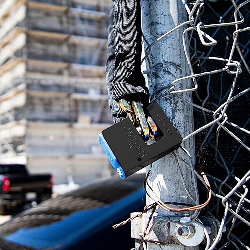 Miniatura 7 de PACLOCK Serie BL17A-850 Block-Lock, aluminio anodizado azul, cilindro de 6 pines de alta seguridad, una cerradura con llave a un número U-Pick! con