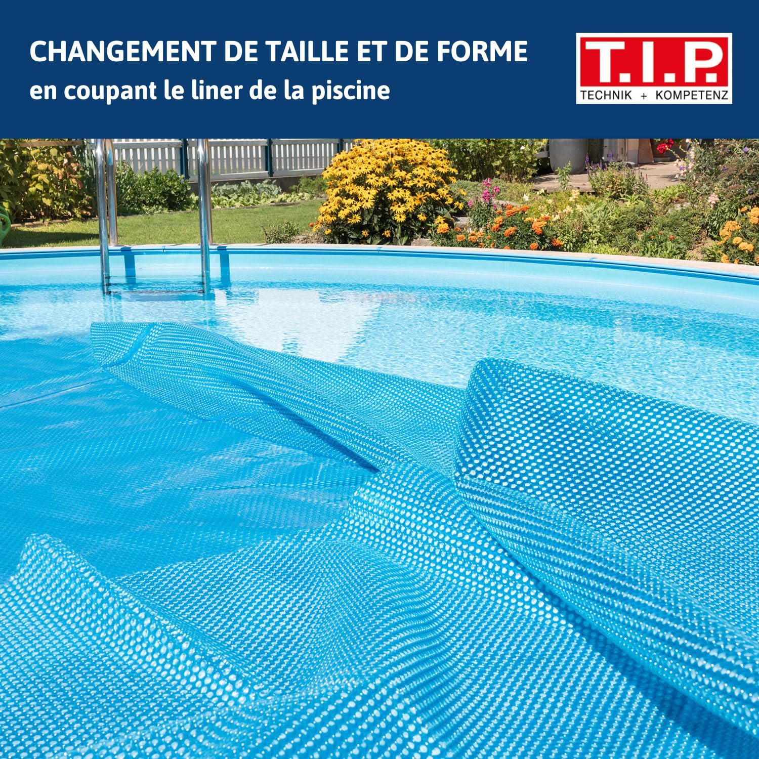 T.I.P. Bâche Solaire Piscine Ronde Ø 4,6 m - Chauffage Solaire Écologique et Isolation Efficace pour Réduire Pertes de Chaleur et Évaporation