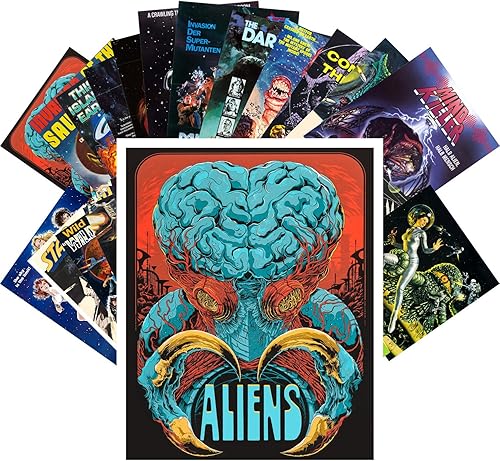 Miniatura 6 de PIXILUV Postales vintage 24 piezas Vintage SciFi Pulp Fiction Cómic Magazine Art por Alex Schomburg Ed Valigursky