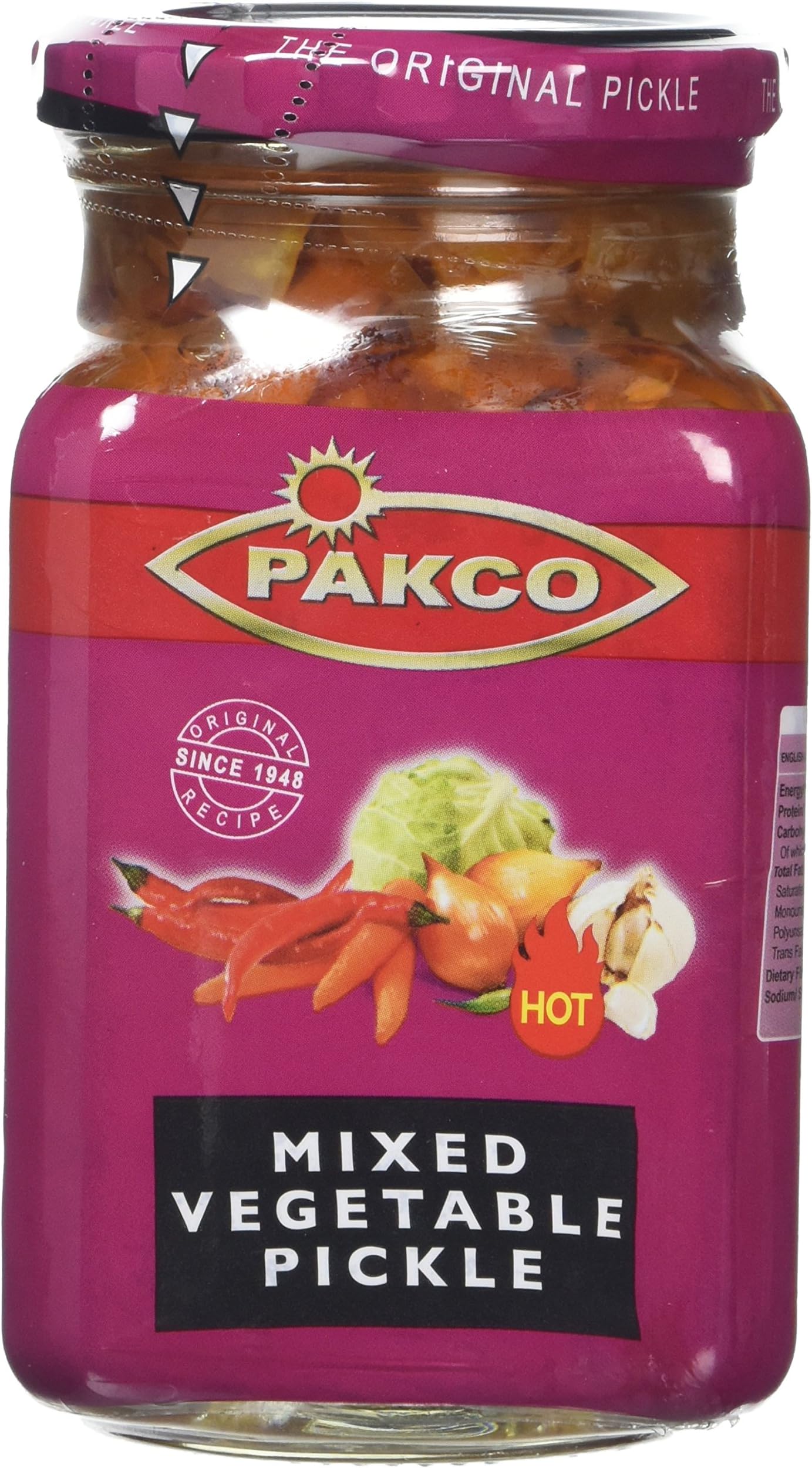 Pakco Hot Mixed Vegetable Pickle 385 g (Pack of 6)