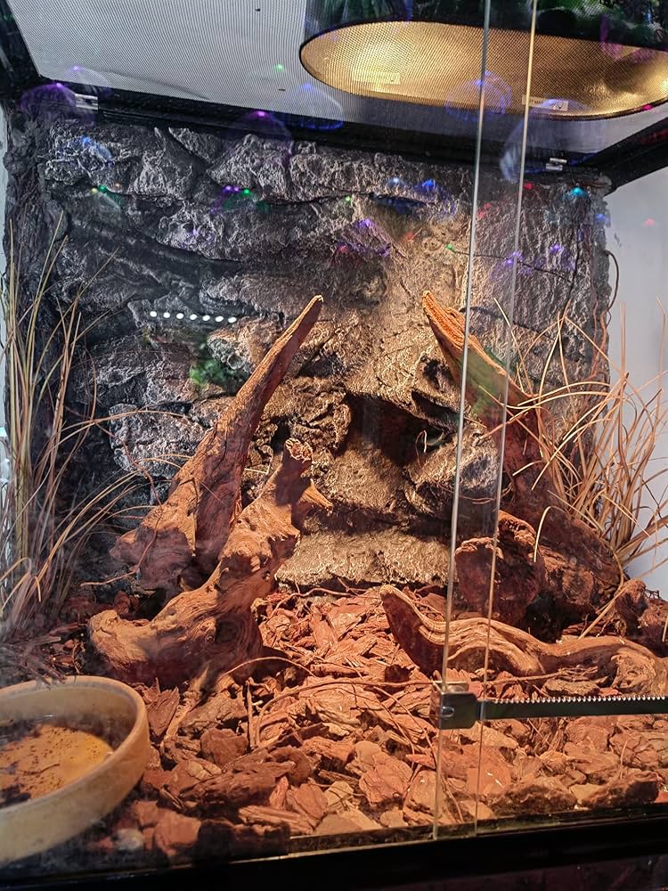 Terrarium Decor 4-Pack Natural Cork Bark For Reptiles - Assorted