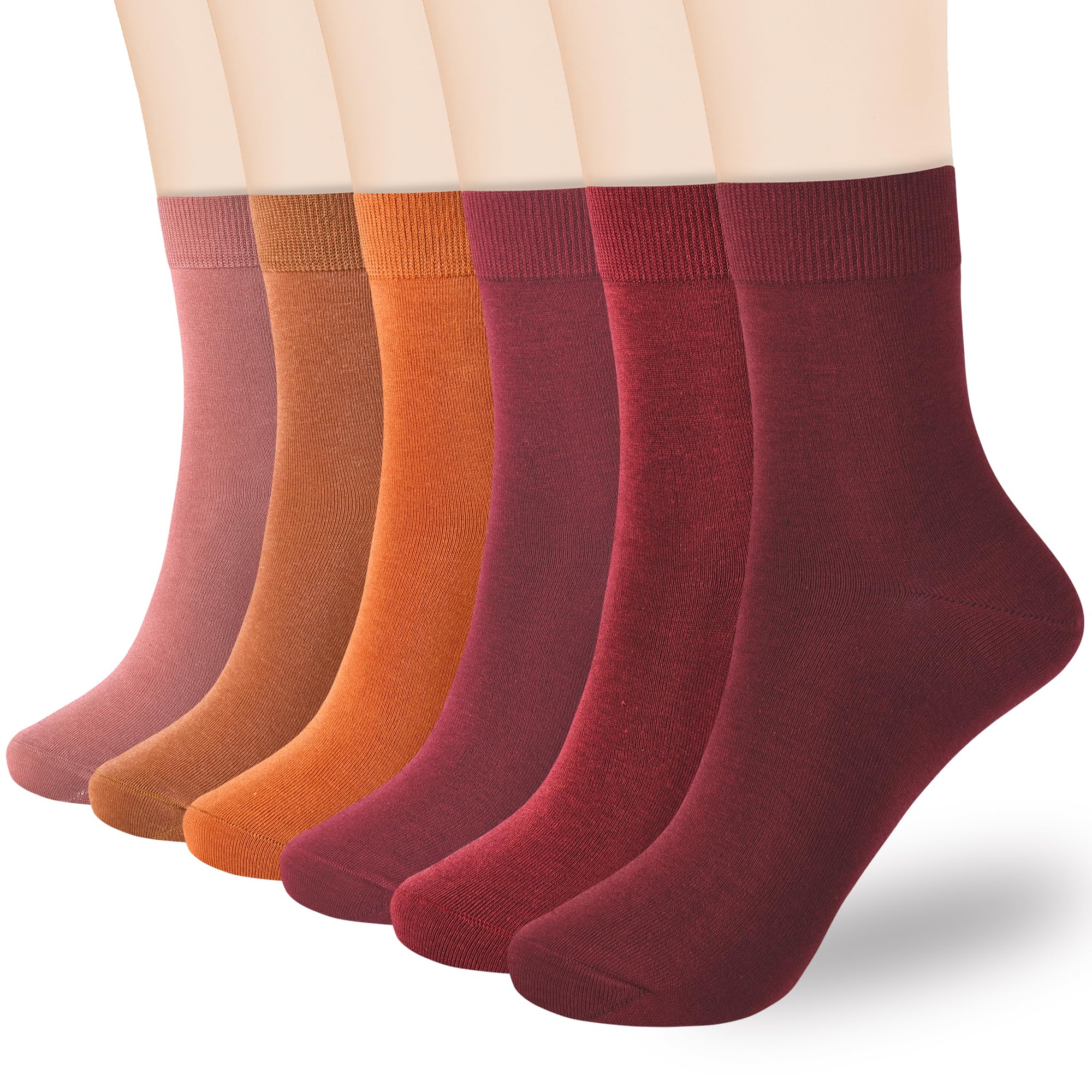 Corlap Women's Thin Above Ankle Socks-6Pairs Cotton Bootie Dress Crew Socks