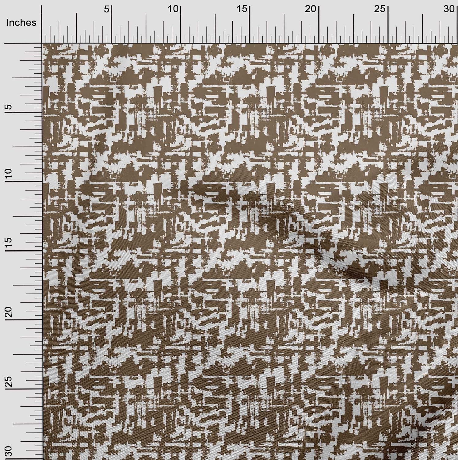 oneOone Polyester Spandex Brown Fabric Abstracts DIY Clothing Quilting Material Print Fabric by Yard 56 Inch Wide