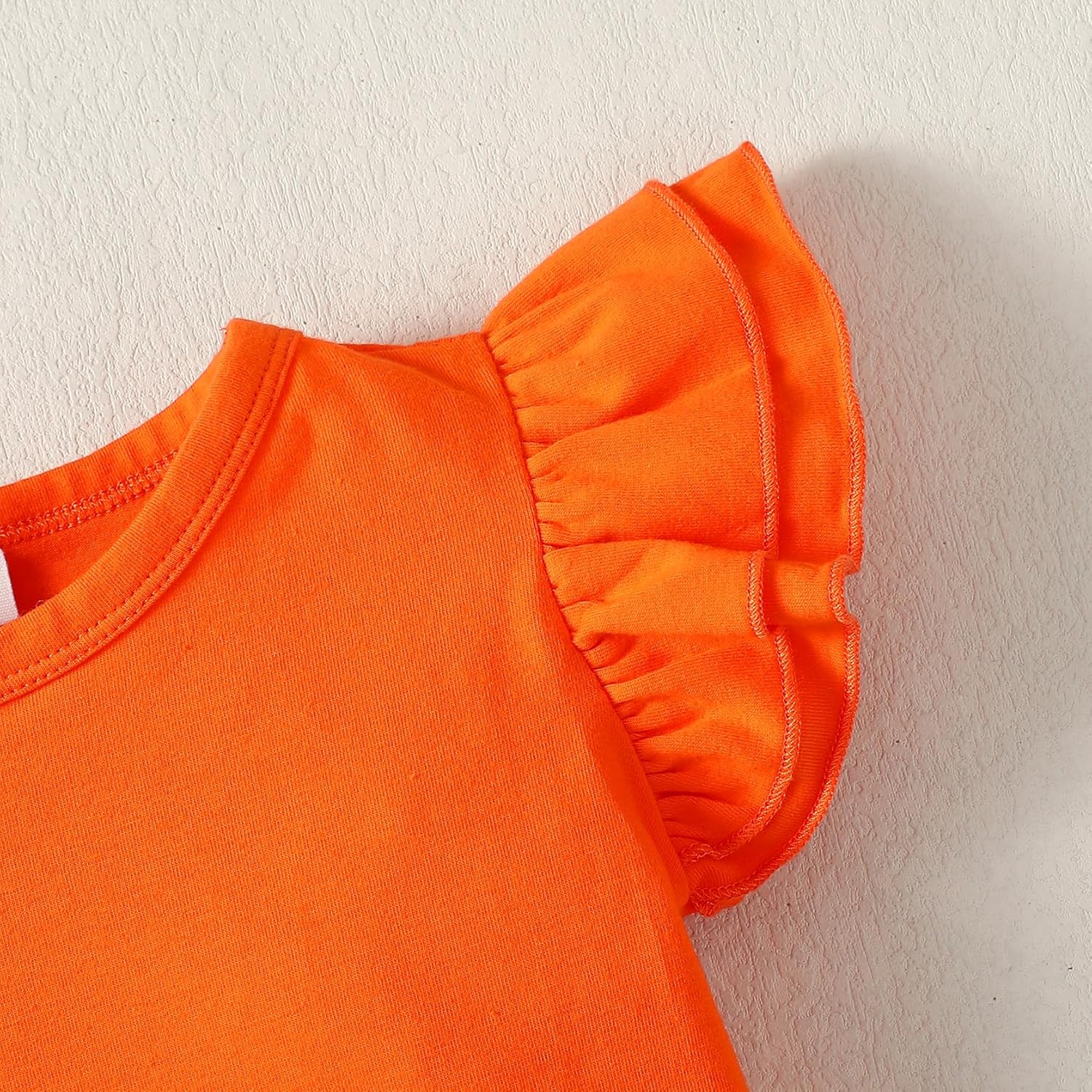 Magic Park 12M-14Y Baby Girl Blouse Toddler Short Long Ruffle T-Shirts Kids Girl Solid Color Tee Casual Tops for Girls - Image 4