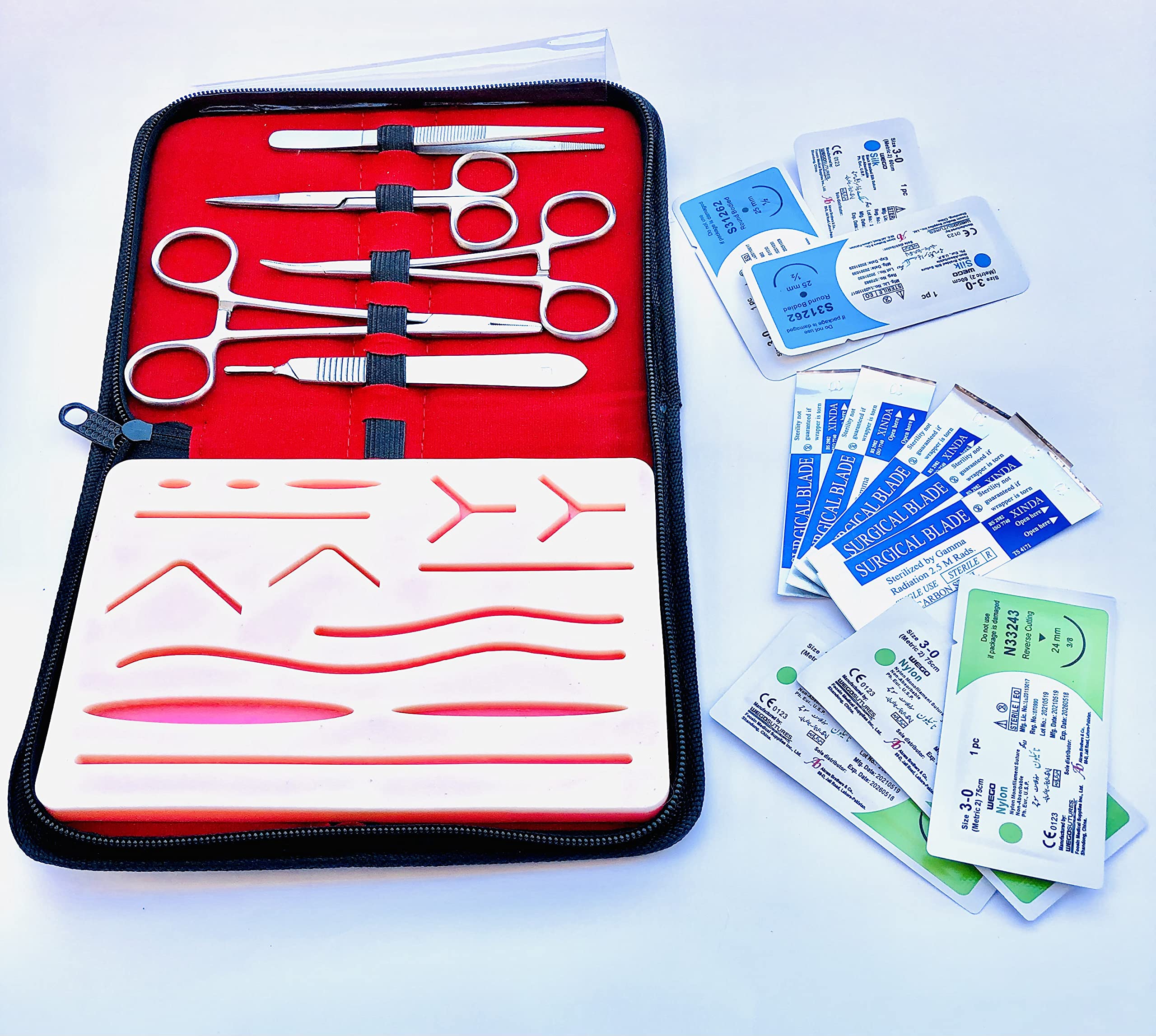 Suture Practice Kit complete for Medical Students and Practice Surgery