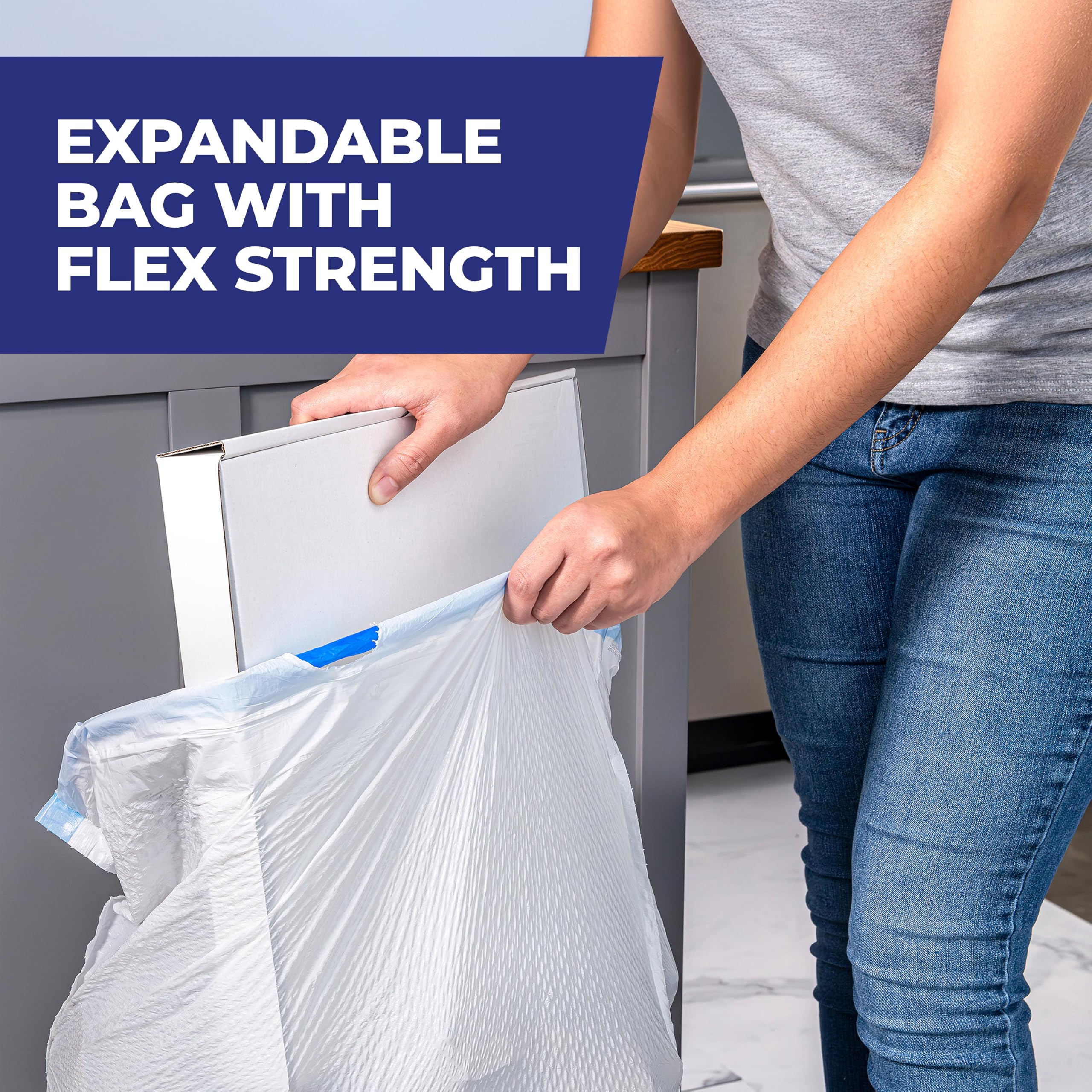 Hefty Bolsa de basura alta ultra fuerte con cordón para cocina, Citrus Twist, 40 unidades