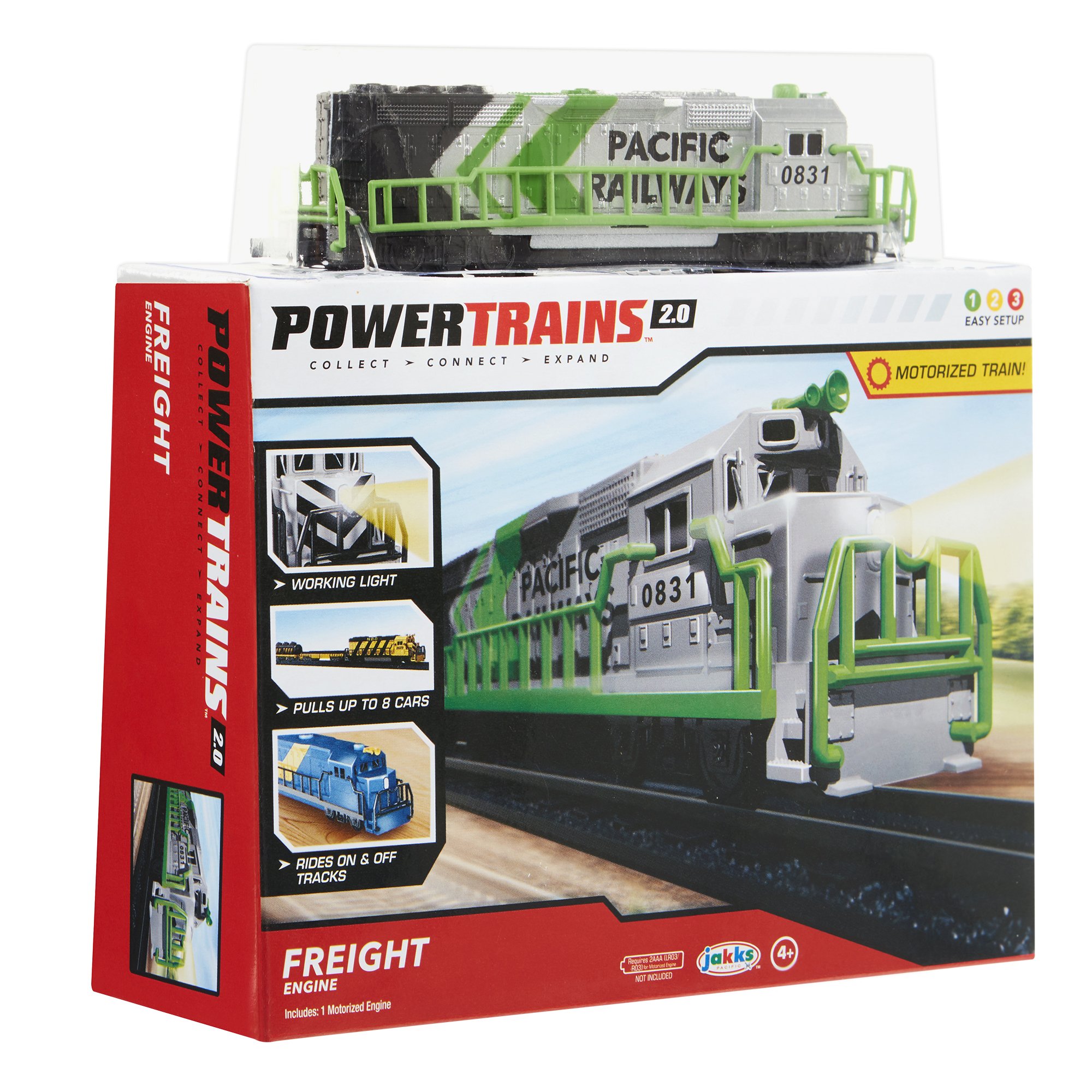 Set Trenino Power Trains Con Guardia Attraversamento &ndash; Jakks Pacific, Nuovo