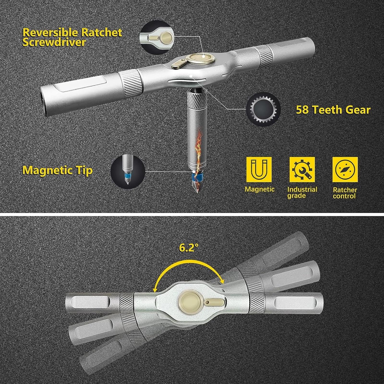 Juego de destornilladores de trinquete 24 en 1, juego de destornilladores de precisión con funda, Duka Tools, destornillador de trinquete con mango desmontable para reloj, computadora, electrónica