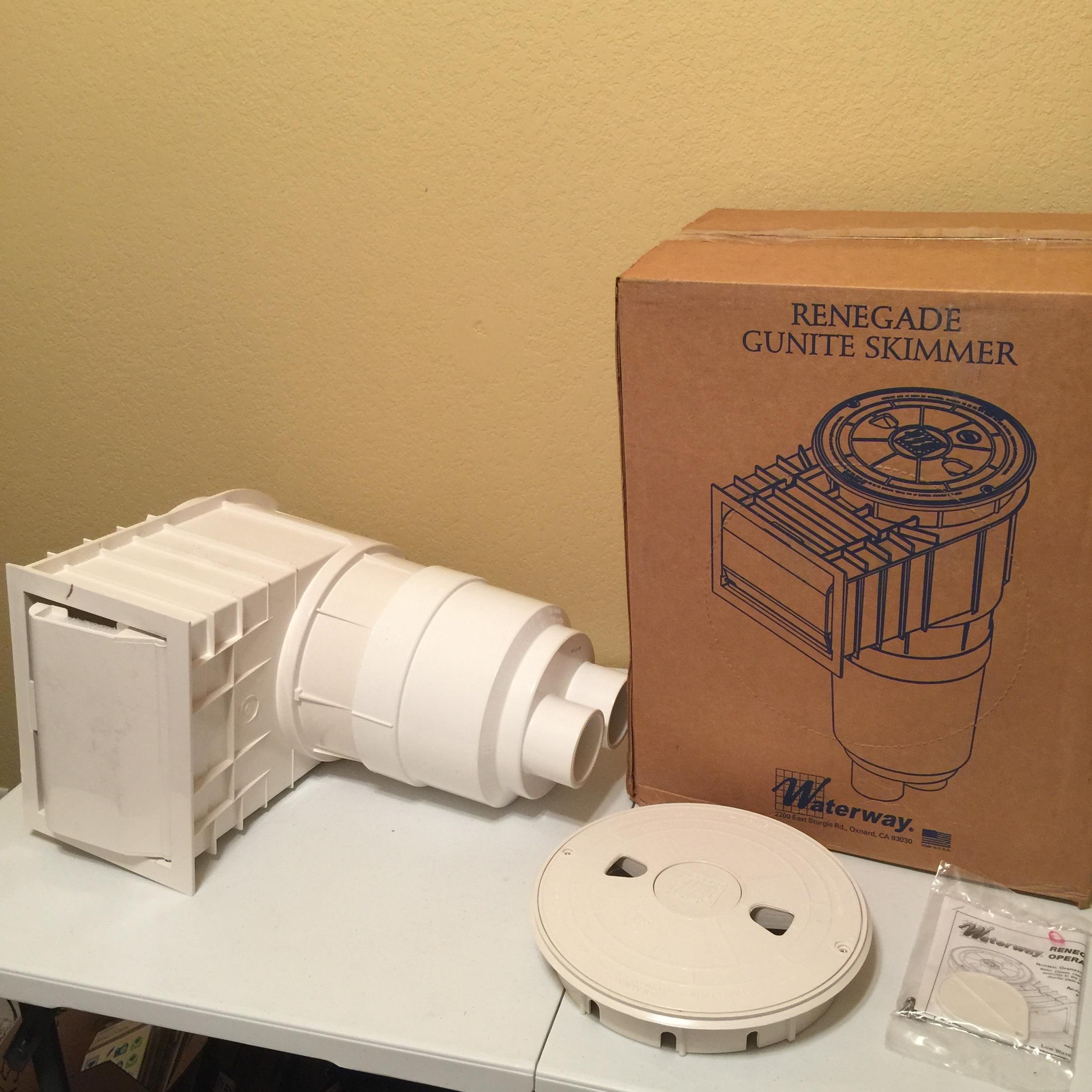 Waterway Plastics 540-6410 In-Ground Gunite Complete Skimmer