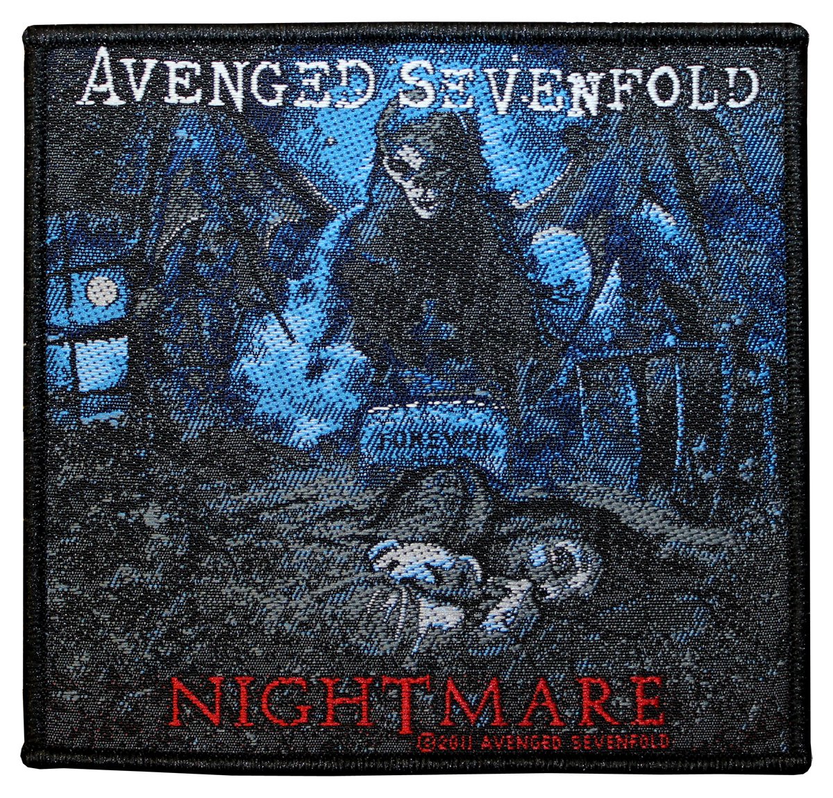 NIGHTMARE Woven Sew-On Patch 10 x 10 CM
