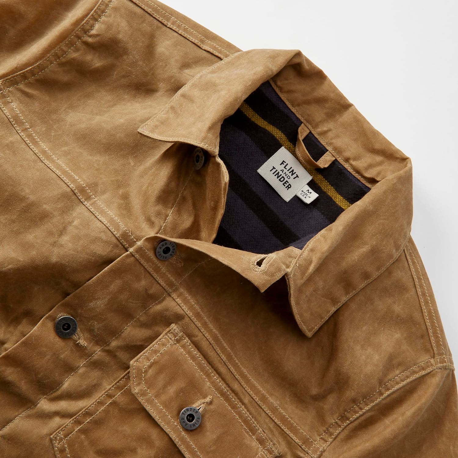 Huckberry Flint & Tinder Women's Flannel-Lined Waxed Trucker Jacket, Canvas Jackets for Women